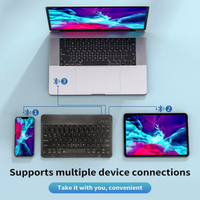 Tastiera bluetooth nera con batteria integrata