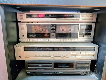 impianto stereo technics + lettore cd soni