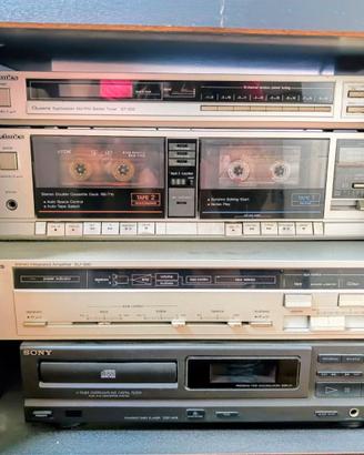 impianto stereo technics + lettore cd soni