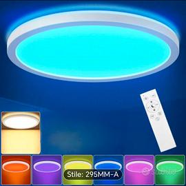 Luce da soffitto RGB +3000K, diametro 3 tipi