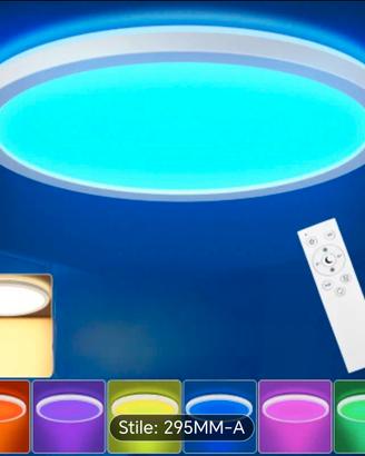 Luce da soffitto RGB +3000K, diametro 3 tipi