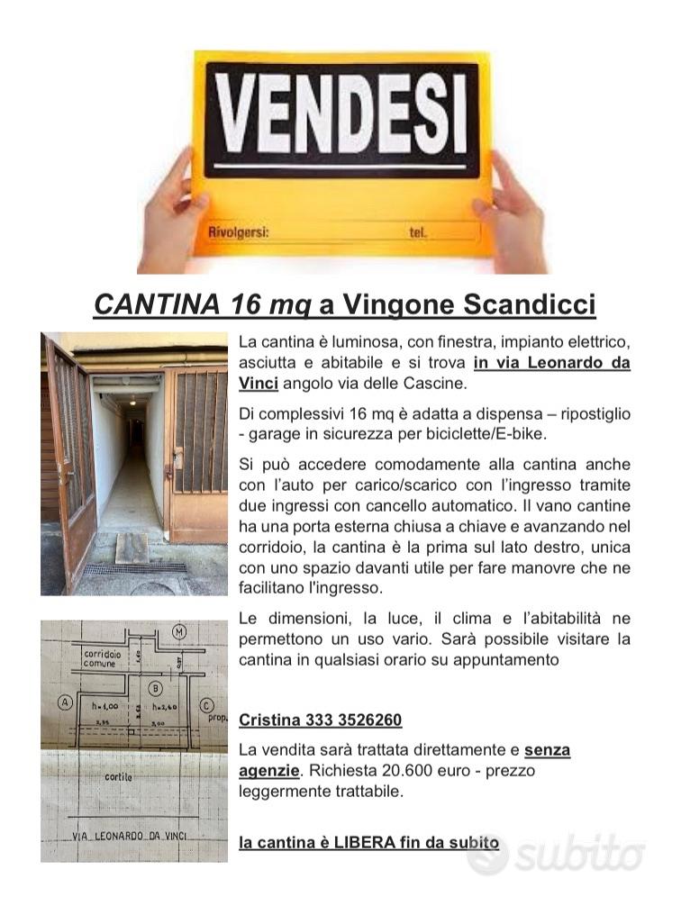 Cantina 16 mq Scandicci Garage Bici - Garage e box In vendita a Firenze