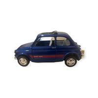 Modellino fiat 500 scala 1/24 blu elettrica