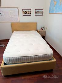 Letto una piazza e mezzo con cassone + materasso