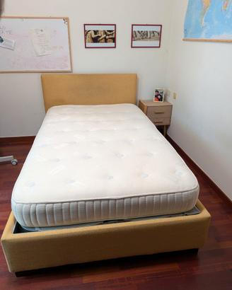 Letto una piazza e mezzo con cassone + materasso