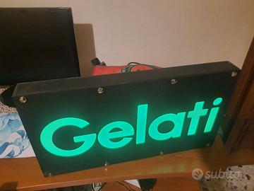 mini insegna luminosa gelati