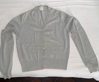 TSE cardigan donna grigio salvia – taglia M