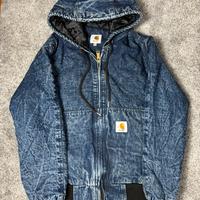 Carhartt Giacca Hoodie Denim Vintage blu