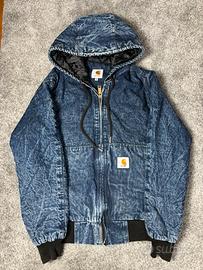 Carhartt Giacca Hoodie Denim Vintage blu