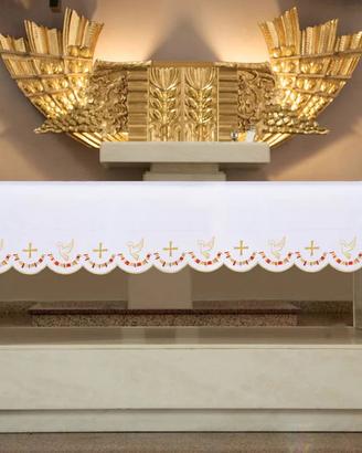 Tovaglia d’altare con ricamo frontale con motivi