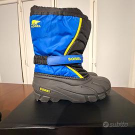 Doposci Sorel Youth Flurry  nero/blu, taglia EU 38