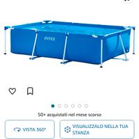 Piscina rettangolare Intex, filtro a sabbia 10500 