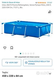 Piscina rettangolare Intex, filtro a sabbia 10500 