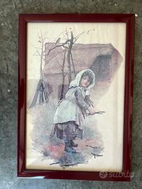 Stampa su carta d'epoca con cornice 3.