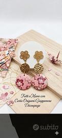 Orecchini in decoupage giapponese 