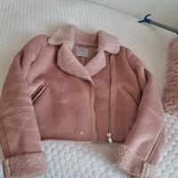 Montone corto color rosa antico