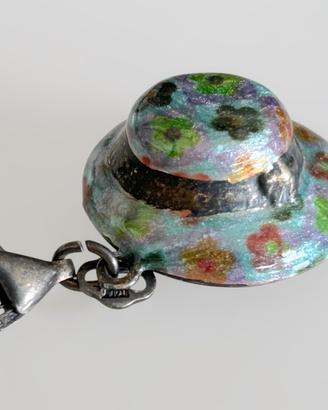 Ciondolo in argento capello in miniatura