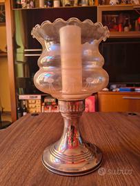 Elegante Porta Candele Stile Vittoriano e Vetro