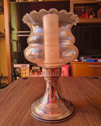 Elegante Porta Candele Stile Vittoriano e Vetro