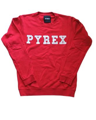 Felpa PYREX rossa girocollo - Logo Bianco