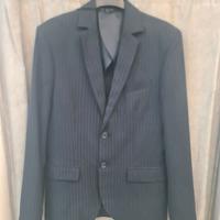 giacca gessata mesia blu