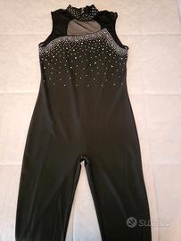 TUTA IN LICRA CON STRASS PER PATTINAGGIO