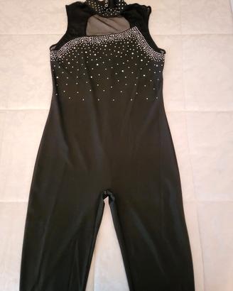 TUTA IN LICRA CON STRASS PER PATTINAGGIO