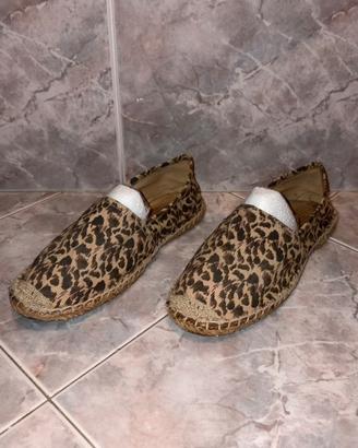 Espadrillas Leopardate in Tela 39 Usate Pochissimo