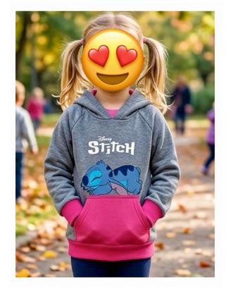 Felpa Stitch Disney con cappuccio 4 anni