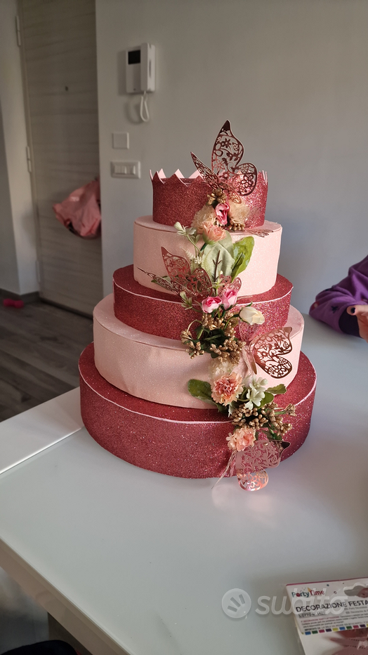 Torta finta compleanno Rose Gold 40 anni - Arredamento e Casalinghi In  vendita a Ragusa