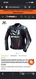 giacca in pelle mtech come nuova