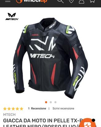 giacca in pelle mtech come nuova