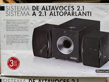 Sistema Audio Silver Crest Nuovo casse e subwoofer