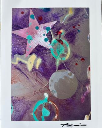 Robert Fennell Originale Mixed Media 10 x 15 cm.