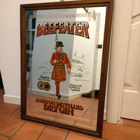 specchio pubblicitario vintage Beefeater London 