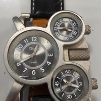 orologio da uomo con tre quadranti Dulm