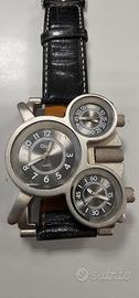 orologio da uomo con tre quadranti Dulm