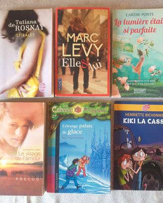Lotto 6 libri tascabili (poche) in lingua francese