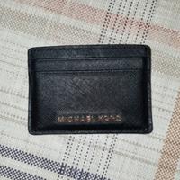 Portacarte Michael Kors in pelle martellata nera