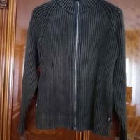 cardigan fordocks verde con zip  taglia L 
