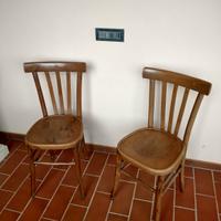 coppia sedie ministeriali thonet anni '50