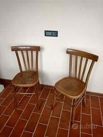 coppia sedie ministeriali thonet anni '50