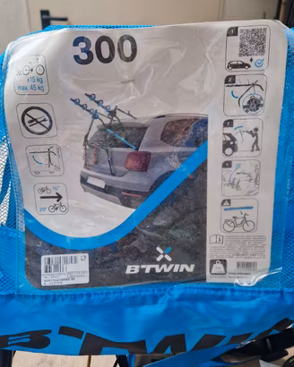 PORTABICI DA PORTELLONE 300 per 3 BICI BTWIN