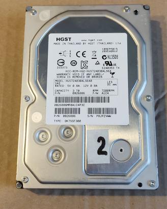 Hard disk HGST SAS 3 TB (2 di 2)