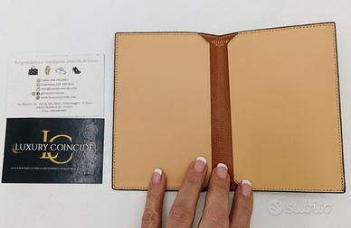 VALEXTRA PORTA PASSAPORTO/DOCUMENTI PELLE BISCOTTO