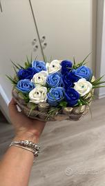 CESTINO CON LE ROSE DI SAPONE