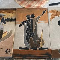 Quadri disegnati sul legno