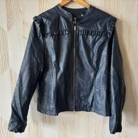 Giacca  donna blu ecopelle