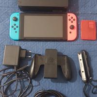 Nintendo switch + Mario kart + 128GB sd 