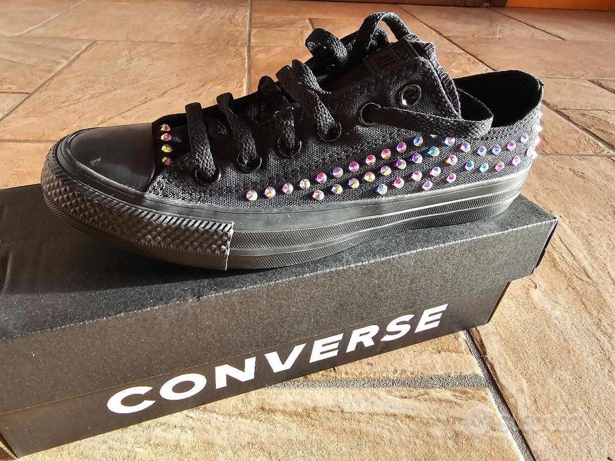 Converse con zeppa clearance arcobaleno